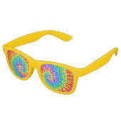 Groovy Spiral Rainbow Gefärbte Krawatte Partybrille (Schrägansicht)