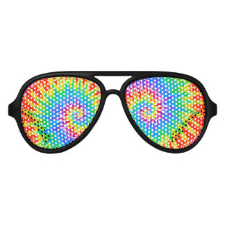 Groovy Spiral Rainbow Gefärbte Krawatte Partybrille