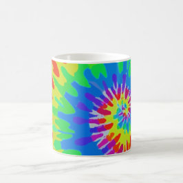 Groovy Spiral Rainbow Krawatte-Dye Tasse