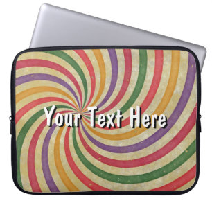 Groovy Spiral Sunbeam Ray Swirl Design grungy Laptopschutzhülle