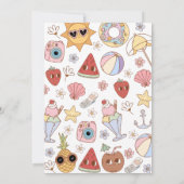 Groovy Splish Splash Beach Bash Birthday Einladung (Rückseite)