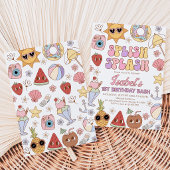Groovy Splish Splash Beach Bash Birthday Einladung