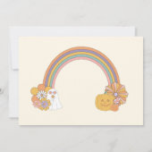 Groovy Spooky Halloween Ghost Girl Babydusche Einladung (Rückseite)