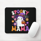 Groovy Spooky Mama Halloween Ghost Pumpkin Hallowe Mousepad (Mit Mouse)