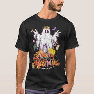Groovy Spooky Mama Retro Halloween Ghost Witchy Sp T-Shirt