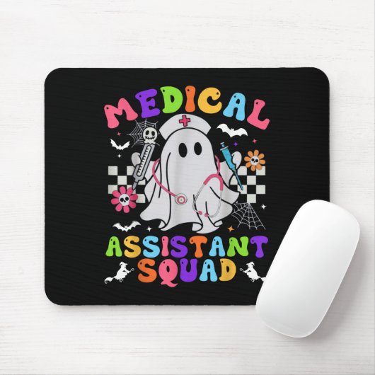 Groovy Spooky Medical Istant Squad Niedlich Hallow Mousepad (Mit Mouse)
