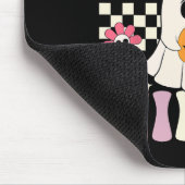 Groovy Spooky Niece Retro Ghost Holding Pumpkin Ha Mousepad (Ecke)