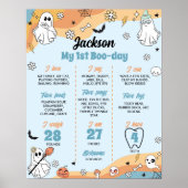 Groovy Spooky One Birthday Milestone Zeichen Poster (Vorne)