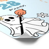 Groovy Spooky One Birthday Milestone Zeichen Poster (Ecke)