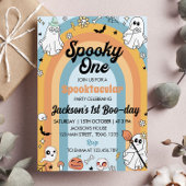 Groovy Spooky One Ghost Birthday Einladung