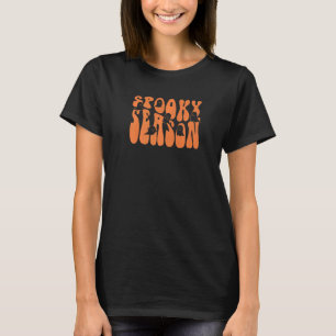 Groovy Spooky Season Boo Ghost Spooky Vibes Hallow T-Shirt