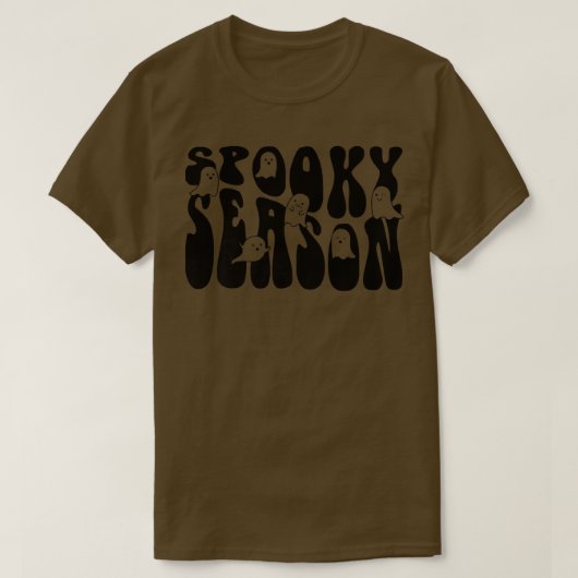 Groovy Spooky Season Boo Ghost Spooky Vibes Hallow T-Shirt (Design vorne)