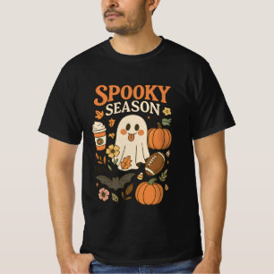 Groovy Spooky Season Frohe Geister Kürbis-Gewürz-L T-Shirt