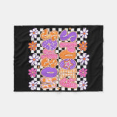 Groovy Spooky Season Ghost Blume Halloween Costum Fleecedecke (Vorderseite (Horizontal))