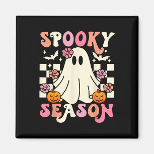 Groovy Spooky Season Niedlich Ghost Pumpkin Hallow Magnet