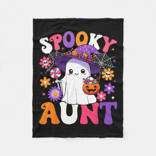 Groovy Spooky Tante Halloween Ghost Pumpkin Hallow Fleecedecke