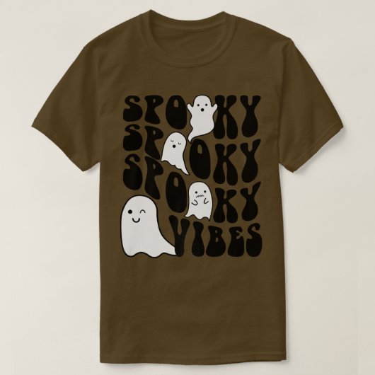 Groovy Spooky Vibes Boo Ghost Spooky Season Funny  T-Shirt (Design vorne)