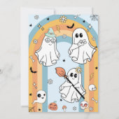 Groovy Spooky Vibes Ghost Birthday Einladung (Rückseite)