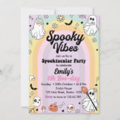 Groovy Spooky Vibes Ghost Birthday Einladung (Vorderseite)