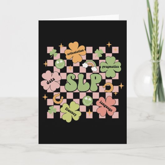 Groovy Sprachpathologie St Patricks Day S Karte (Vorderseite)