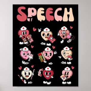 Groovy Sprachtherapie Valentinstag Herz Slp Va Poster