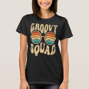 Groovy Squad 70er Ästhetische Nostalgie Retro 70er T-Shirt