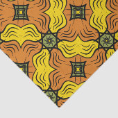 Groovy Squares, grün, gelb und orange Seidenpapier (Ausschnitt)