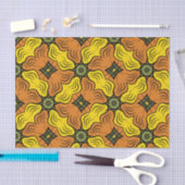 Groovy Squares, grün, gelb und orange Seidenpapier (Handwerk)