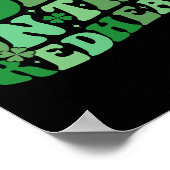 Groovy St Patricks Day Disco Poster (Ecke)