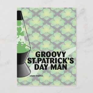 Groovy St Pats Day Postcard Postkarte