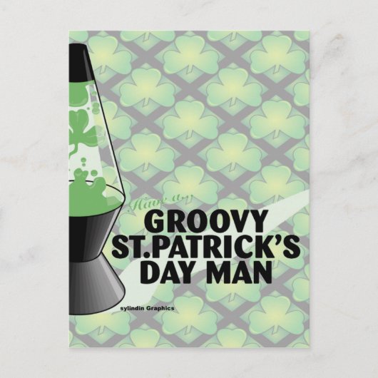 Groovy St Pats Day Postcard Postkarte (Vorderseite)