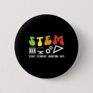 Groovy Stem-Lehrer Anerkennung Stem-Lehre  Button