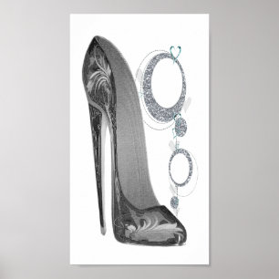 Groovy Stiletto und Sparkle Bling Poster