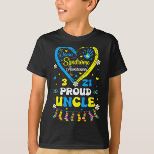 Groovy stolzer Onkel mit Down-Syndrom Bewusstseins T-Shirt