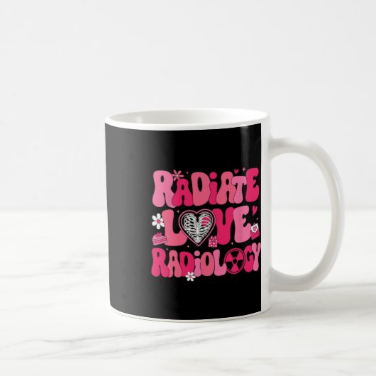 Groovy strahlt Liebe Radiologie Röntgenassistentin Kaffeetasse (Rechts)