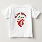 Groovy Strawberry Retro 70er Vibes Baby T-shirt (Rückseite)