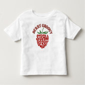 Groovy Strawberry Retro 70er Vibes Kleinkind T-shirt (Vorderseite)