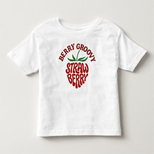 Groovy Strawberry Retro 70er Vibes Kleinkind T-shirt (Vorderseite)