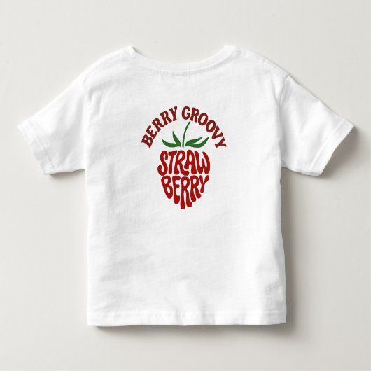Groovy Strawberry Retro 70er Vibes Kleinkind T-shirt (Rückseite)