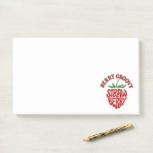 Groovy Strawberry Retro 70er Vibes Post-it Klebezettel (Auf Schreibtisch)