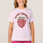 Groovy Strawberry Retro 70er Vibes T-Shirt (Vorderseite)