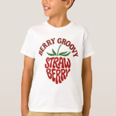 Groovy Strawberry Retro 70er Vibes T-Shirt (Vorderseite)