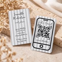 Groovy-Streifen Minimale handgeschriebene QR-Code