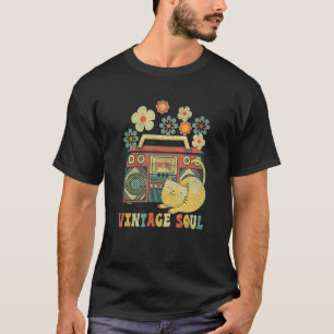 Groovy Style Cat Soul Flowers Wildflower Cat T-Shirt