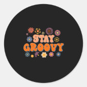 Groovy-Sublimierung bleibe Runder Aufkleber (Vorderseite)