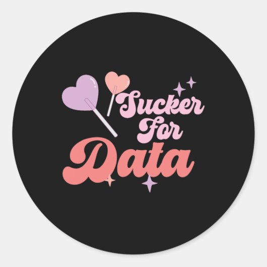 Groovy Sucker für Daten Bcby Valentine Verhalten d Runder Aufkleber (Vorderseite)
