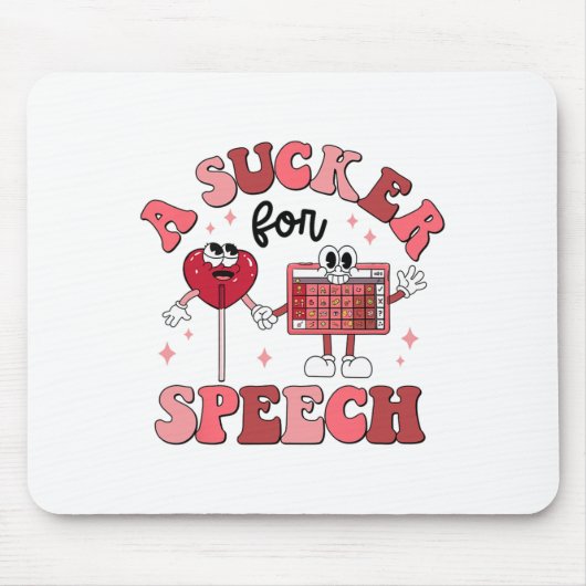 Groovy Sucker spricht Valentine Speech Patholog Mousepad (Vorne)