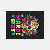 Groovy Sugar Skull Jester Costume Mardi Gras Men W Fleecedecke (Vorderseite (Horizontal))