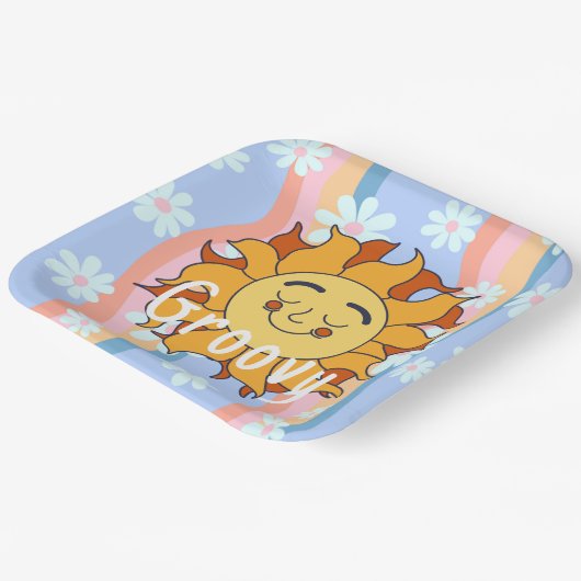 Groovy Summer Pappteller (Gewinkelt)