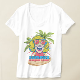 Groovy Summer Vibes Smiley T-Shirt für Lehrer